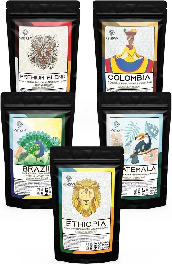 Comodo Coffee Tanışma Seti Deneme Paketi 5x100G - Image 1