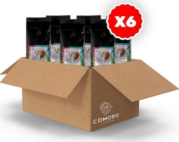Comodo Coffee House Blend Barista Selections Çekirdek Kahve Filtre Kahve 6 x 1000G - Image 1