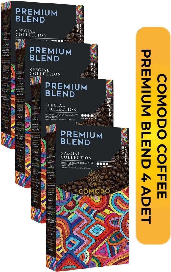 Comodo Coffee Premium Blend Barista Selections 250Gr x 4 (1000Gr) Çekirdek Filtre Kahve - Image 1