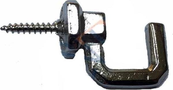 Vidalı Kanca, Askı Büyük - 15x23mm, Nikel - 1 Adet - Image 1