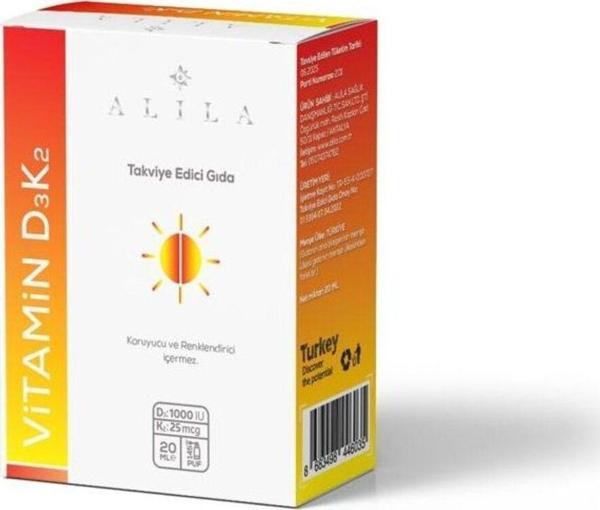 Alila Vitamin D3K2 20 Ml Sprey - Image 1