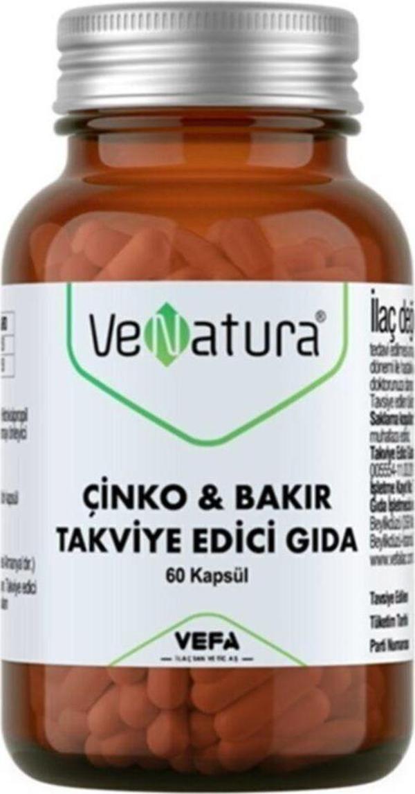 VeNatura Çinko  Bakır Takviye Edici Gıda 60 Kapsül - Image 1