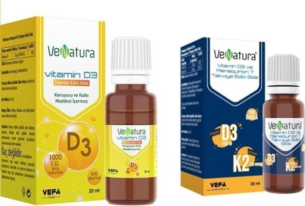 VeNatura D3K2 20 Ml Damla+ 1000 Iu D3 Damla - Image 1