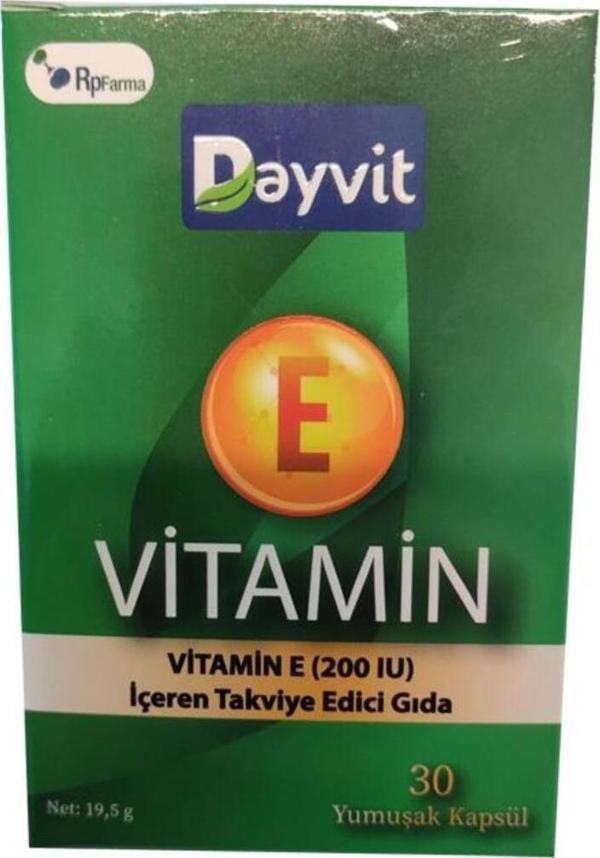 Dayvit Vitamin E 200 Iu 30 Kapsül - Image 1