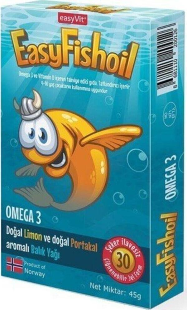 Easywalker Easy Fısh Oıl Takviye Edici Gıda 30 Çiğnenebilir Jel Form - Image 1