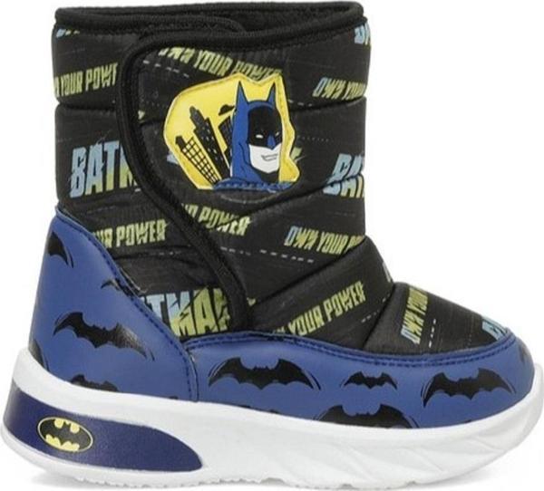 Batman Mavıla Lacivert-Siyah Cırtlı Kürklü Erkek Çocuk Kar Botu - Image 1