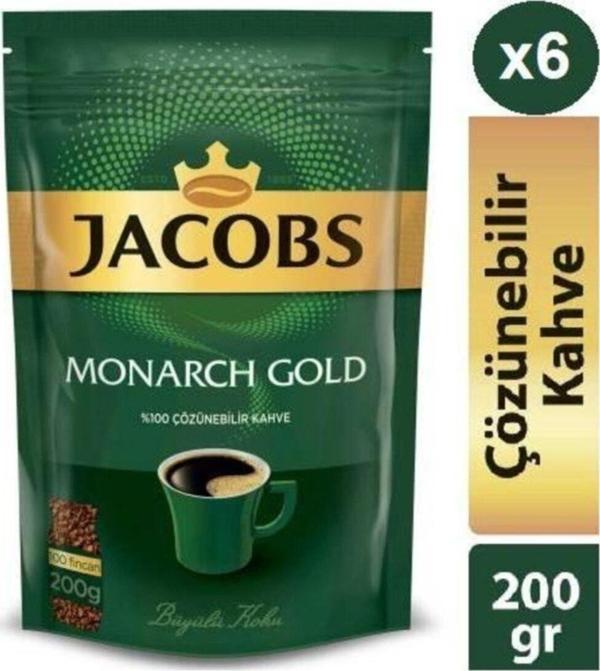 Jacobs Monarch Gold 200G * 6 Adet Ekopaket Hazır Kahve - Image 1