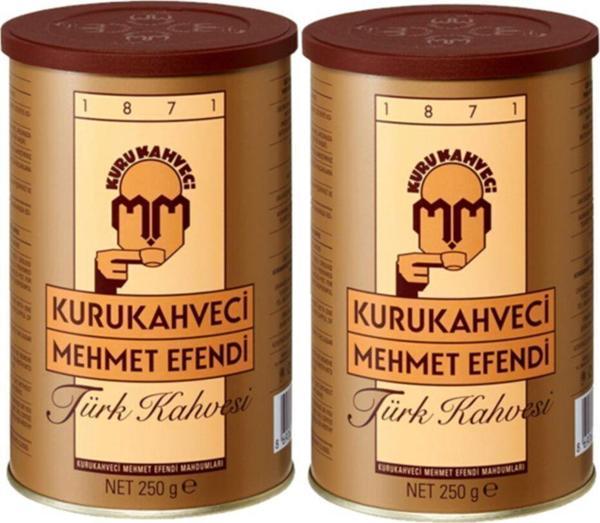 Kurukahveci Mehmet Efendi Mehmet Efendi Kuru Kahveci 250 Gr Teneke Kutu 2 'Li Eko Paket - Image 1