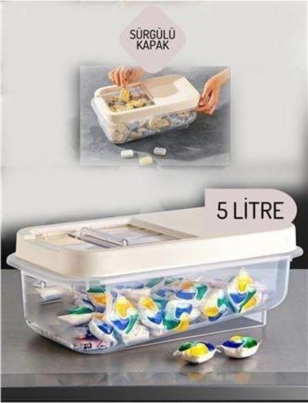 Transformacion Reagan Tablet ve Deterjan Saklama Kutusu 5 Lt Krem 717734 - Image 1