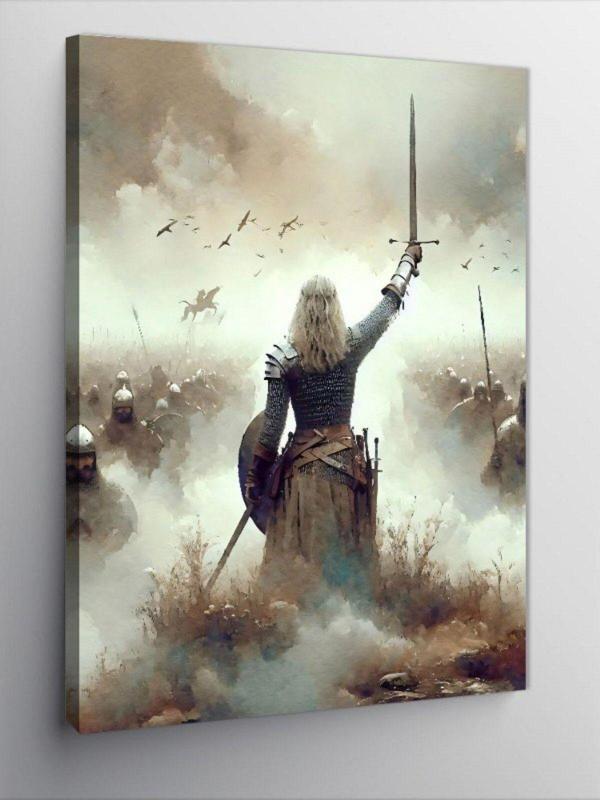 Tablomega Kanvas Tablo Savaşçı Ve Kılıç - Image 1