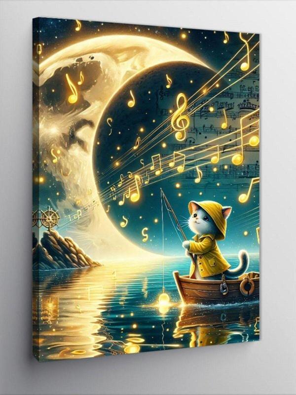 Tablomega Kanvas Tablo Ay Işığında Müzik - Image 1