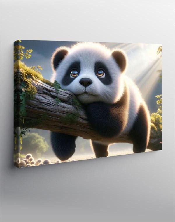 Tablomega Kanvas Tablo Meraklı Panda - Image 1