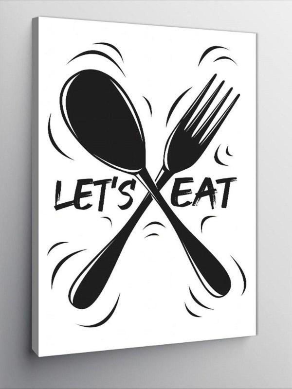 Tablomega Kanvas Tablo Let'S Eat Logo - Image 1