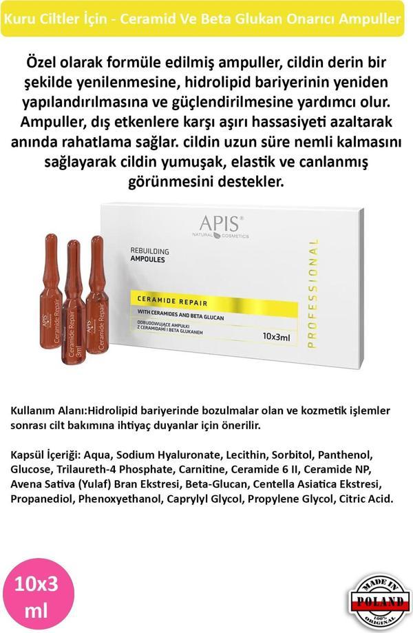 Kuru Ciltler İçin - Ceramid Ve Beta Glukan Onarıcı Ampuller - 10 X 3 Ml - Image 1