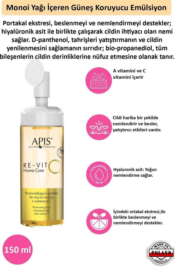 Yüz Temizleme Köpüğü RE-VIT C Vitamini İçeren Aydınlatıcı  - 150 Ml - Image 1