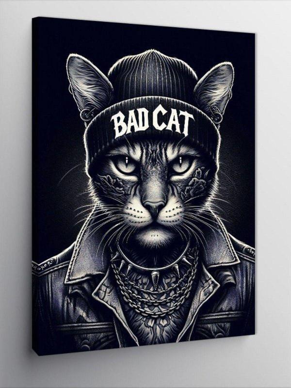 Tablomega Kanvas Tablo Kötü Kedi - Image 1