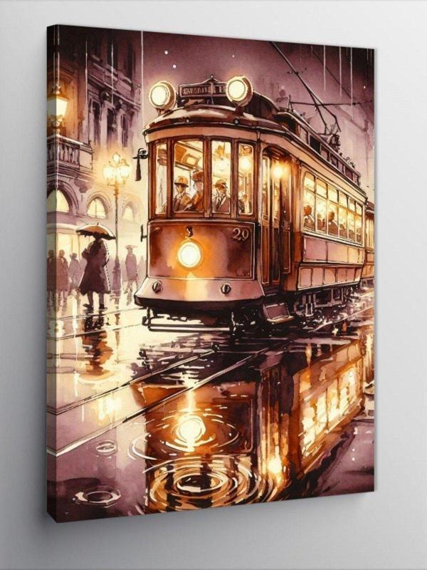 Tablomega Kanvas Tablo Kırmızı Tramvay - Image 1