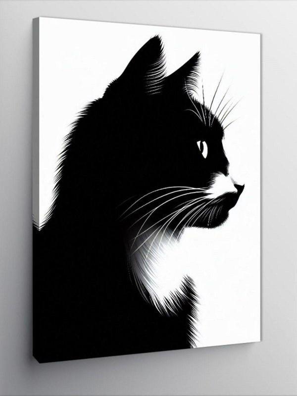 Tablomega Kanvas Tablo Siyah Kedi - Image 1