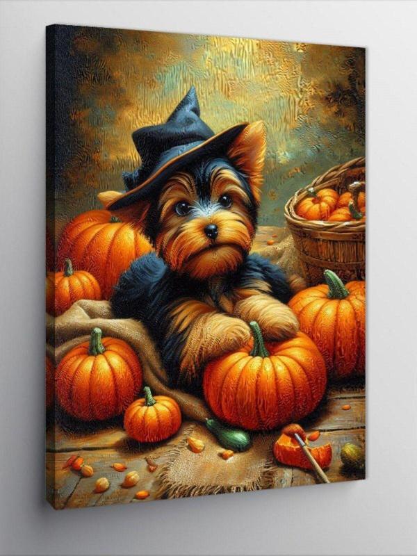 Tablomega Kanvas Tablo Balkabağı Ve Köpek - Image 1