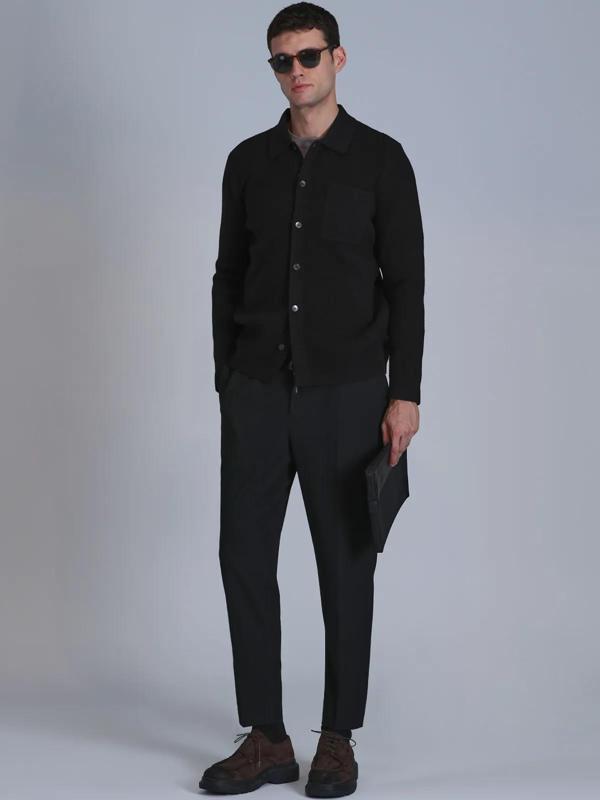 Lufian Solıd Erkek Hırka Siyah - Image 1