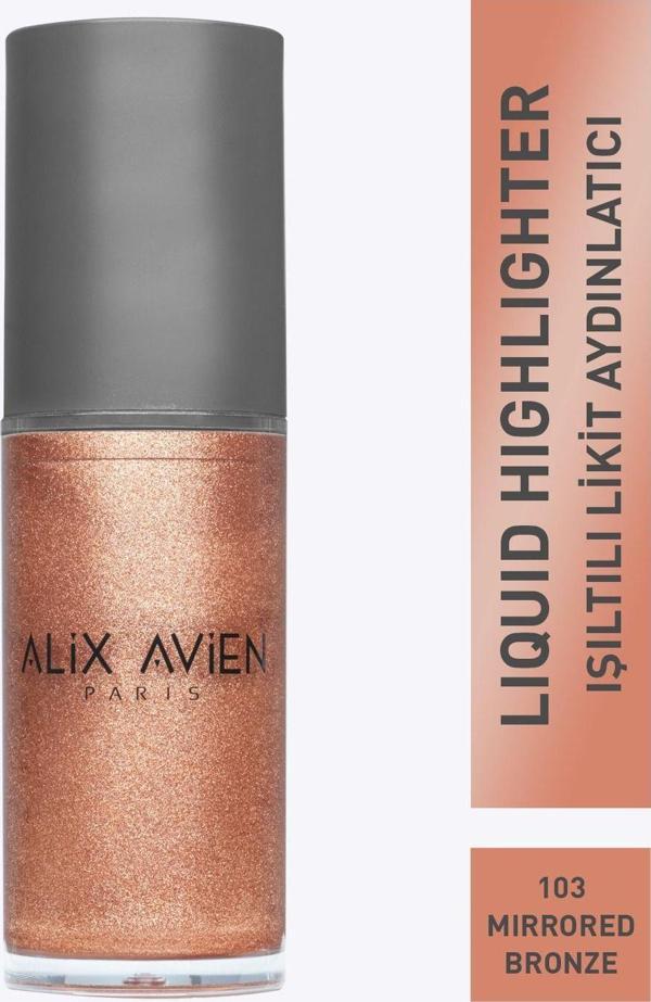 Alix Avien Kahverengi Işıltılı Likit Aydınlatıcı - Liquid Highlighter - 103 Yüz & Vücut İçin - 45 Ml - Image 1