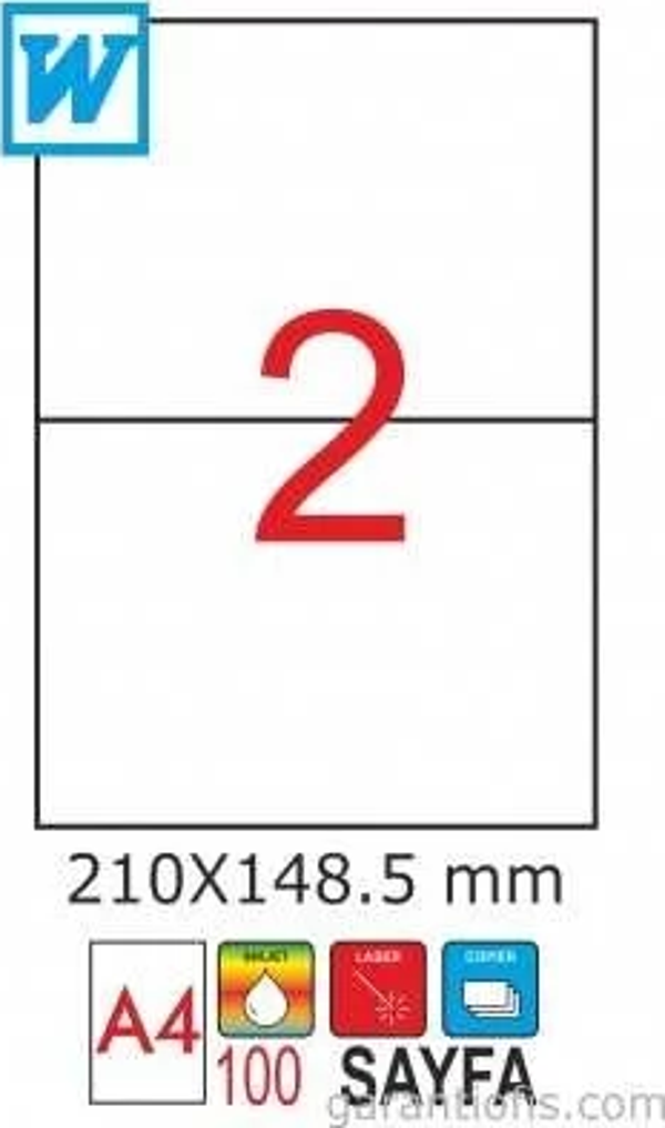 GoldMoon 2002 Laser A4 Sayfa Etiketi 210x148,5mm (100 lü Paket) - Image 1