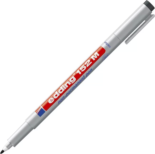 EDDİNG 152M SİLİNEBİLİR ASETAT KALEMİ (NON PERMANENT) 1mm SİYAH - Image 1