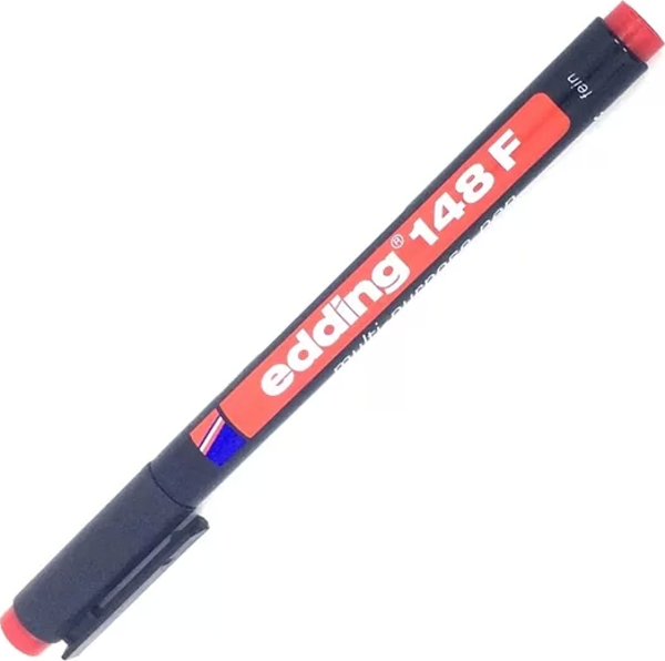 EDDİNG ASETAT KALEMİ 0.6mm KIRMIZI 1Lİ BLİSTER - Image 1