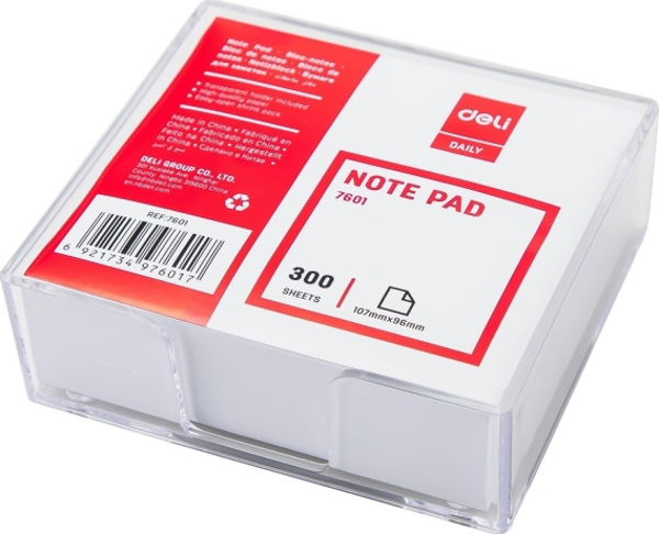 DELİ 7601 KÜPNOT KAĞIDI 101x96 300 YAPRAK BEYAZ - Image 1