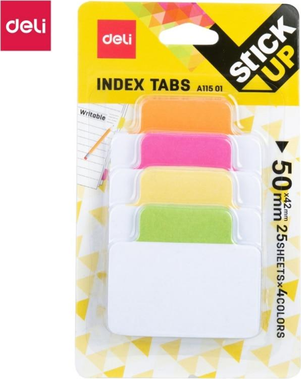 DELİ A11501 İNDEKS İŞARET BANDI 50x42 4 RENK - Image 1