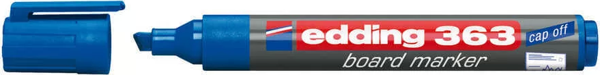 Edding 363 Beyaz Tahtası Kalemi Kesik Uç Mavi - Image 1
