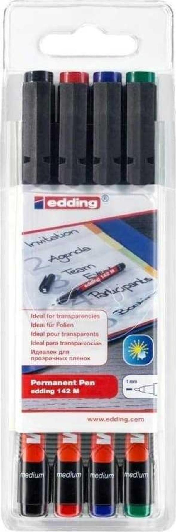 Edding Asetat Kalemi 1 mm 4'lü - Image 1