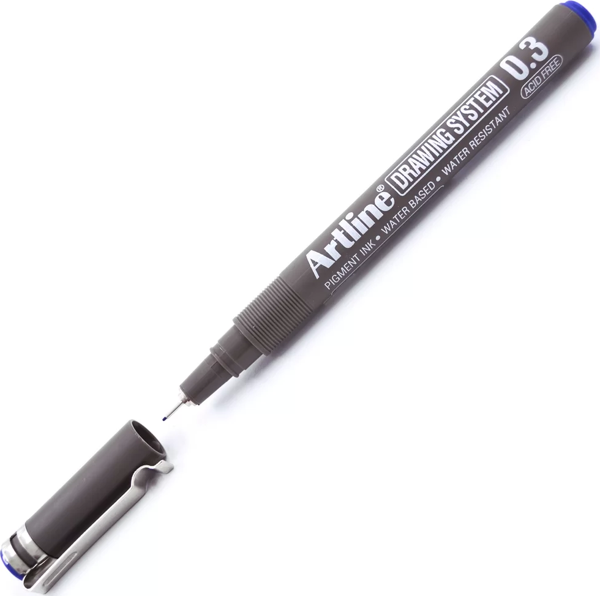 Artline Çizim Kalemi 0.3 mm Mavi EK-233 - Image 1