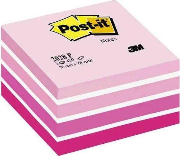 Post-it Yapışkanlı Küp Not Kağıdı 76x76mm 450 Yaprak Pembe Tonları - Image 1