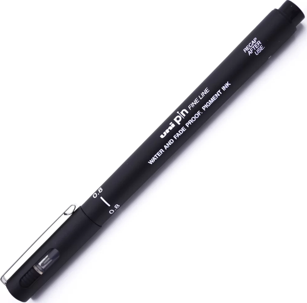Uni-Ball Pin Fine Line Teknik Çizim Kalemi 0.8 mm Siyah - Image 1