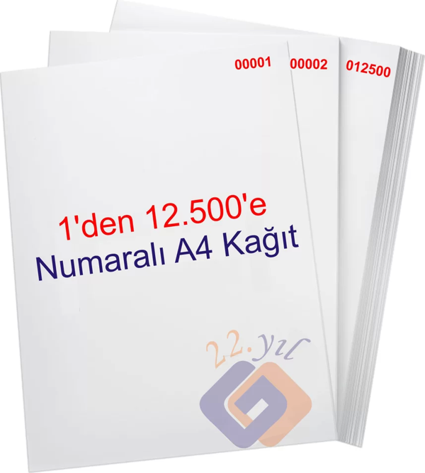 1 den 12500 e Numaralı A4 Fotokopi Kağıdı - Image 1
