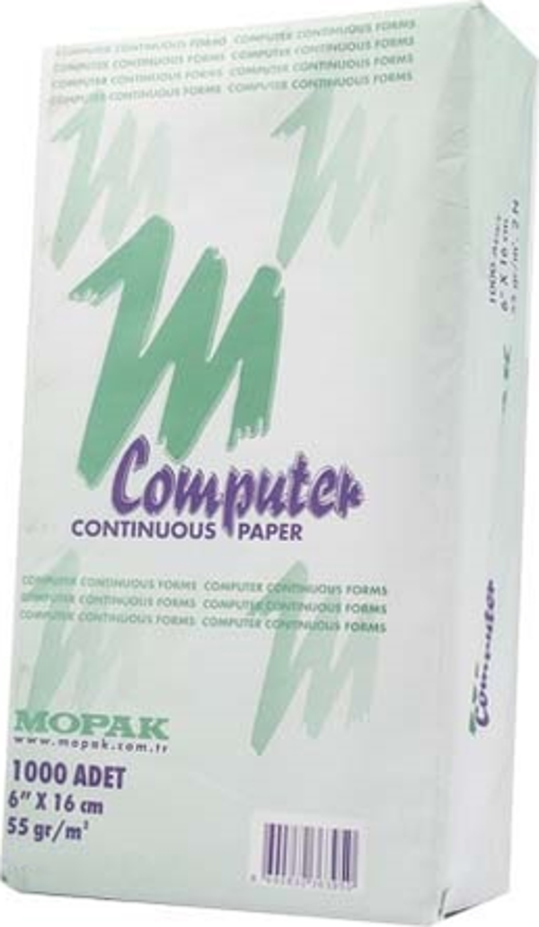 MOPAK SÜREKLİ FORM KANTAR FİŞİ 6x16 2 NÜSHA 1000Lİ - Image 1