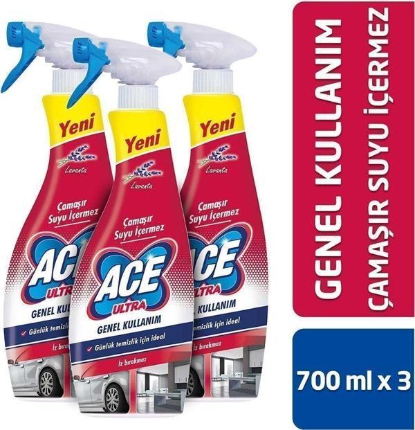 ACE Ultra Köpük Çamaşır Susuz Çok Amaçlı 700Ml X3 Adet - Image 1