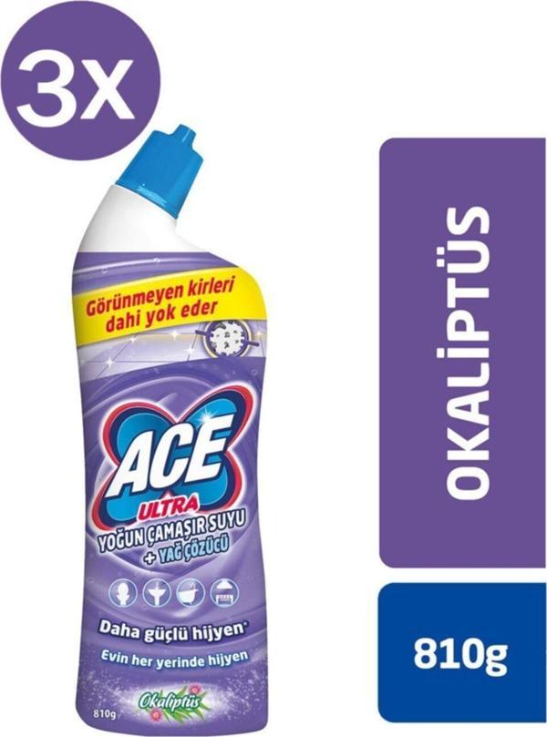 ACE Ultra Power Jel Kıvamlı Çamaşır Suyu Okaliptus 810G X 3 Adet - Image 1
