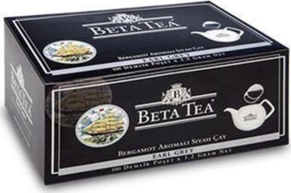 Beta Tea Earl Grey Demlik Poşet 100 X 3,2 Gr Bergamot Tomurcuk Çayı - Image 1