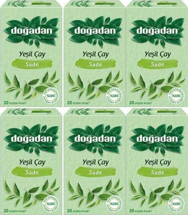 Doğadan Yumuşak Içimli Yeşil Çay X 6 Adet - Image 1