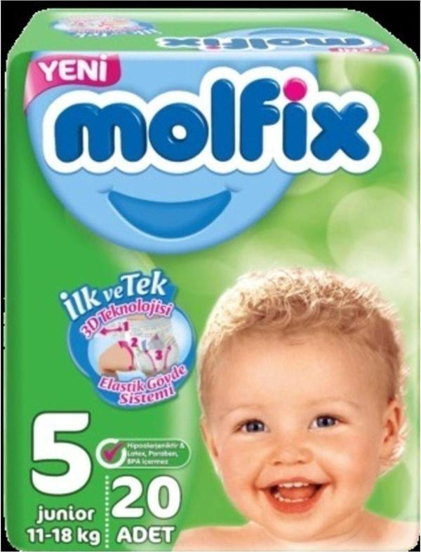Molfix Bebek Bezi 5 Beden Junior İkiz Paket 20 Adet - Image 1