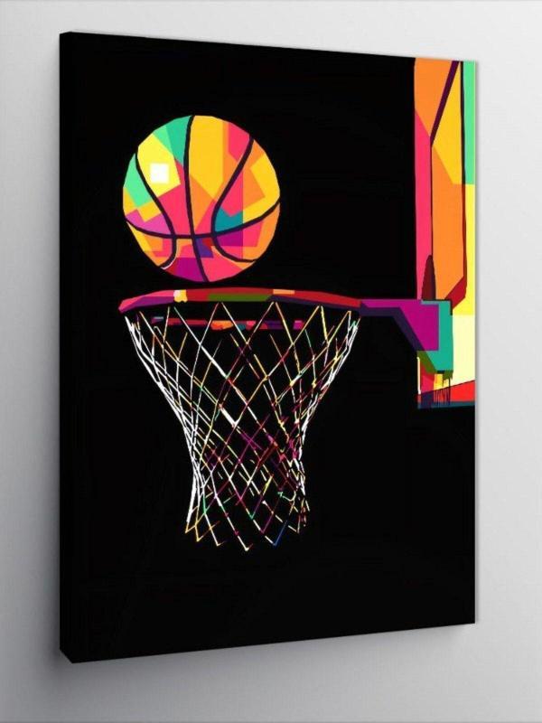 Tablomega Kanvas Tablo Basketbol Topu Ve Potası - Image 1