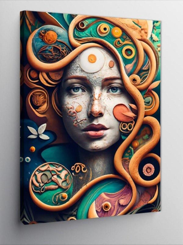 Tablomega Kanvas Tablo Soyut Kadın - Image 1