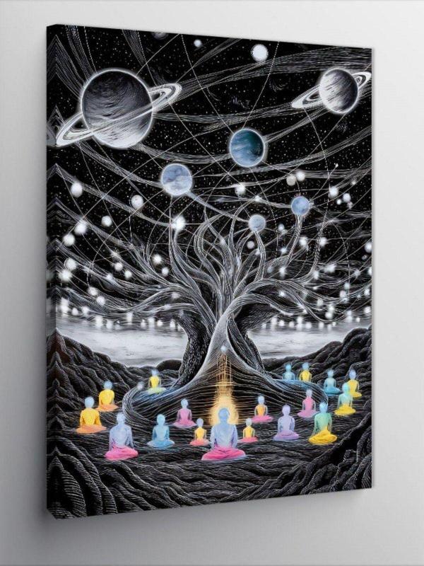 Tablomega Kanvas Tablo Astral Yoga Meditasyon - Image 1
