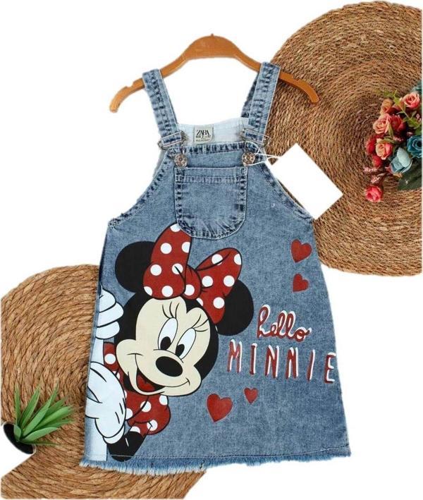 Extra Çarşı Karekter Baskılı Kot Elbise Kız Jile 2/5 Yaş - Image 1