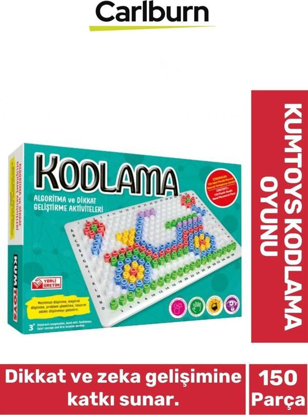 Zeka Parmak Geliştirici Renk Öğretici 150 Boncuk Zeminli Sosyal Aktivite Kodlama Oyunu - Image 1