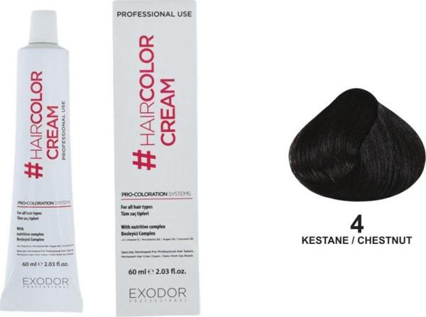 Exodor Hair Color Cream Chestnut 4 60 Ml - Image 1