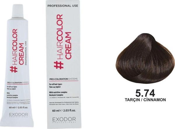 Exodor Hair Color Cream Cinnamon 5.74 60 Ml x 6 6 Adet - Image 1
