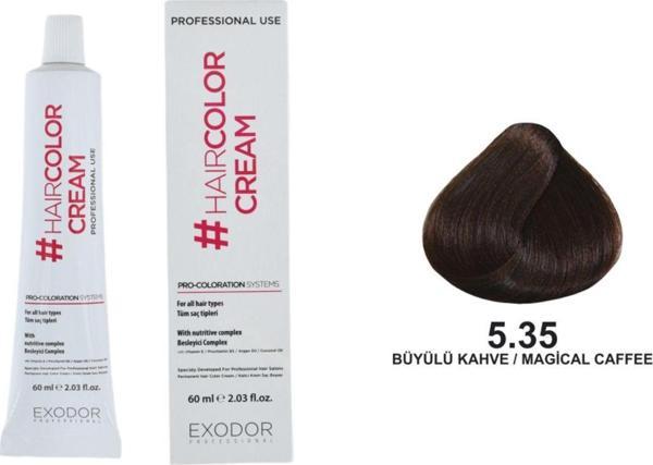 Exodor Hair Color Cream Magical Coffee 5.35 60 Ml x 12 12 Adet - Image 1